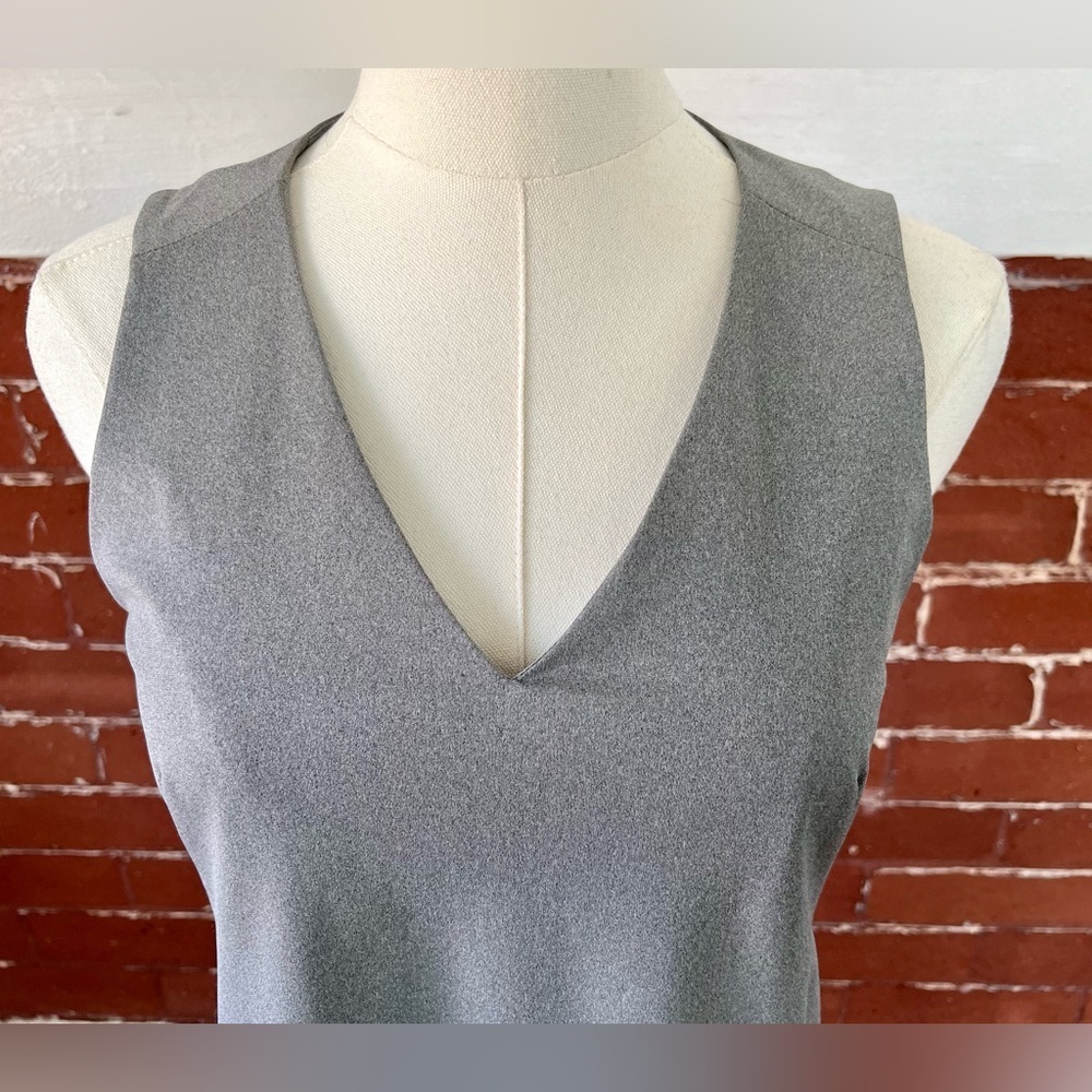 Ministry of Supply Kinetic Sleeveless Shift Dress Gray Knee Length - Picture 8 of 12